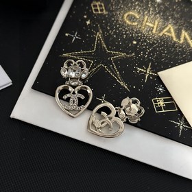 Chanel подержанные серьги с двойным логотипом. Оригинальная копия