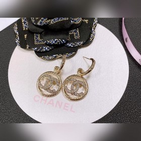 Chanel подержанные серьги с двойным логотипом. Оригинальная копия