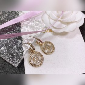 Chanel подержанные серьги с двойным логотипом. Оригинальная копия