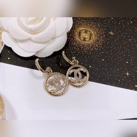 Chanel подержанные серьги с двойным логотипом. Оригинальная копия