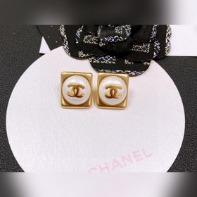 Chanel подержанные серьги с двойным логотипом. Оригинальная копия
