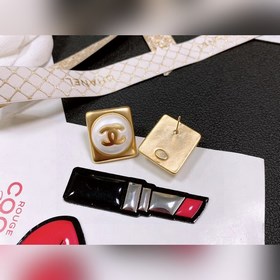 Chanel подержанные серьги с двойным логотипом. Оригинальная копия