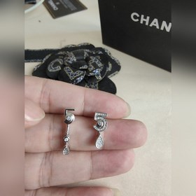 1880150  Chanel CHANEL 5-буквенные серьги-гвоздики (серьги-диски