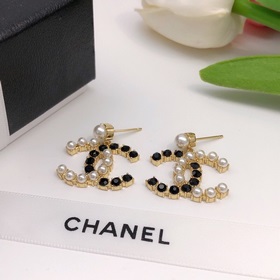 Номер XED0316 Chanel, новейшая модель, серьги с двойным C-образны