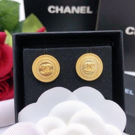 Номер XED0189 Chanel, новая модель, серьги-гвоздики с круглыми за