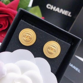 Номер XED0189 Chanel, новая модель, серьги-гвоздики с круглыми за