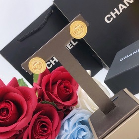 Номер XED0189 Chanel, новая модель, серьги-гвоздики с круглыми за