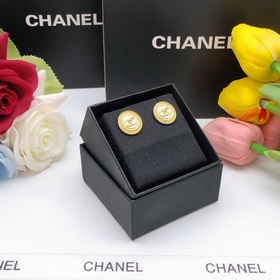 Номер XED0189 Chanel, новая модель, серьги-гвоздики с круглыми за