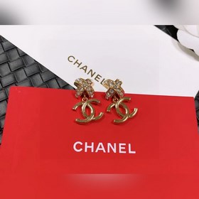 Chanel подержанные серьги с двойным логотипом. Оригинальная копия