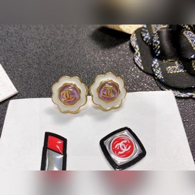 Chanel подержанные серьги с двойным логотипом. Оригинальная копия