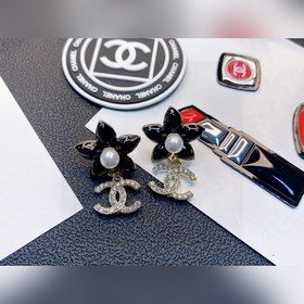 Chanel подержанные серьги с двойным логотипом. Оригинальная копия
