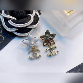 Chanel подержанные серьги с двойным логотипом. Оригинальная копия