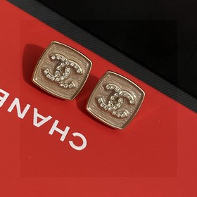 Chanel подержанные серьги с двойным логотипом. Оригинальная копия