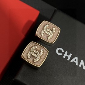 Chanel подержанные серьги с двойным логотипом. Оригинальная копия