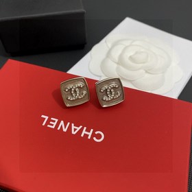 Chanel подержанные серьги с двойным логотипом. Оригинальная копия