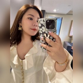 1880140  [Xiao Xiang 23s объемные двусторонние квадратные серьги