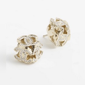 Популярные серьги Chanel в наличии. CHAN 23 Серьги-гвоздики с дво