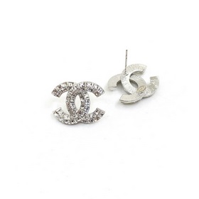 Chanel Новые серебряные серьги с бриллиантами, изготовлены из ла