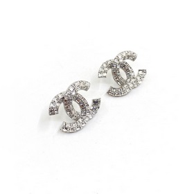 Chanel Новые серебряные серьги с бриллиантами, изготовлены из ла