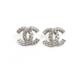 Chanel Новые серебряные серьги с бриллиантами, изготовлены из ла
