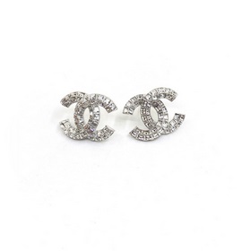 Chanel Новые серебряные серьги с бриллиантами, изготовлены из ла