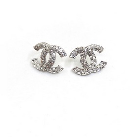 Chanel Новые серебряные серьги с бриллиантами, изготовлены из ла