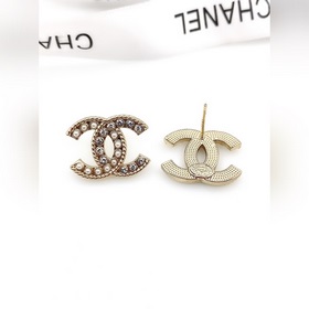 CHANEL маленькие серьги с полудрагоценными камнями жемчугом, высо