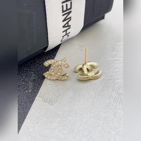 Chanel классические мини-серьги-гвоздики из латуни, два цвета