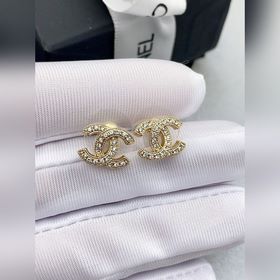 Chanel классические мини-серьги-гвоздики из латуни, два цвета