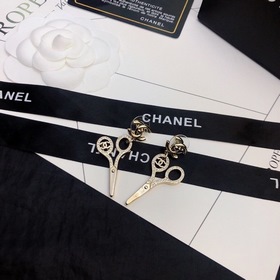 Маленькие серьги-ножницы CHANEL. Элегантный изысканный дизайн. Ре