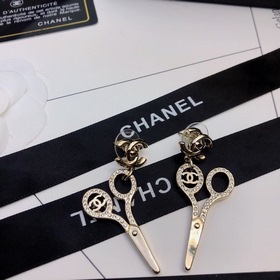 Маленькие серьги-ножницы CHANEL. Элегантный изысканный дизайн. Ре