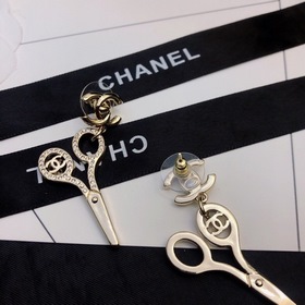 Маленькие серьги-ножницы CHANEL. Элегантный изысканный дизайн. Ре