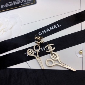 Маленькие серьги-ножницы CHANEL. Элегантный изысканный дизайн. Ре