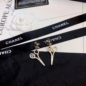 Маленькие серьги-ножницы CHANEL. Элегантный изысканный дизайн. Ре