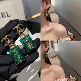 1880150  Миссис Йе Ша, такая же, как у Chanel, изумрудные серьги