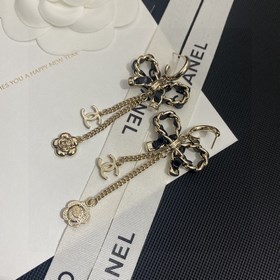 Chanel, подержанные серьги с двойным логотипом. Оригинальная копи