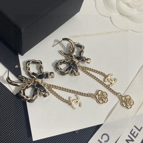 Chanel, подержанные серьги с двойным логотипом. Оригинальная копи