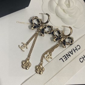 Chanel, подержанные серьги с двойным логотипом. Оригинальная копи