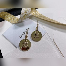Chanel подержанные серьги с двойным логотипом. Оригинальная копия