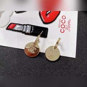 Chanel подержанные серьги с двойным логотипом. Оригинальная копия
