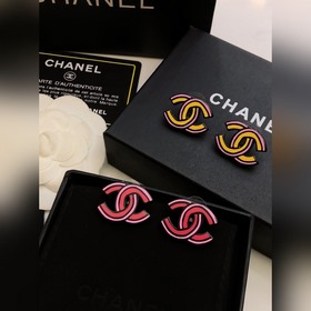 Аккриловые серьги Chanel с двойным C】Z 3000+ Акриловая коллекция 