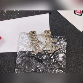 Chanel подержанные серьги с двойным логотипом. Оригинальная копия