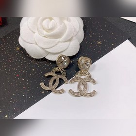Chanel подержанные серьги с двойным логотипом. Оригинальная копия