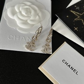 Chanel подержанные серьги с двойным логотипом. Оригинальная копия