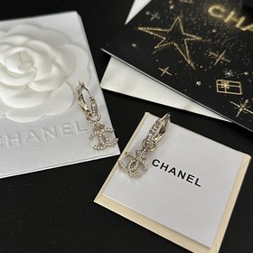 Chanel подержанные серьги с двойным логотипом. Оригинальная копия