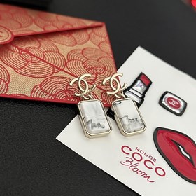 Chanel подержанные серьги с двойным логотипом. Оригинальная копия