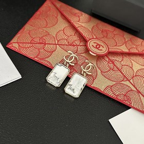 Chanel подержанные серьги с двойным логотипом. Оригинальная копия