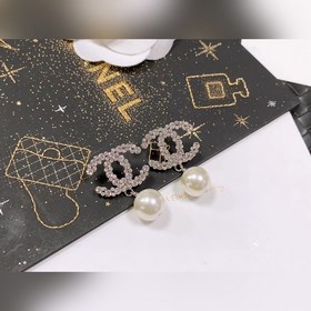 Chanel подержанные серьги с двойным логотипом. Оригинальная копия