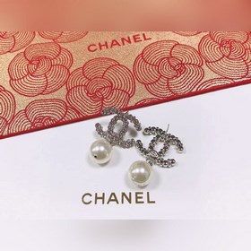 Chanel подержанные серьги с двойным логотипом. Оригинальная копия