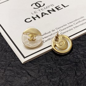 CHANEL Серьги с кристаллами в форме буквы C. Новая модель, иденти